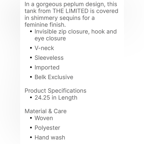 THE LIMITED Sequin top NWT - Picture 2 of 4